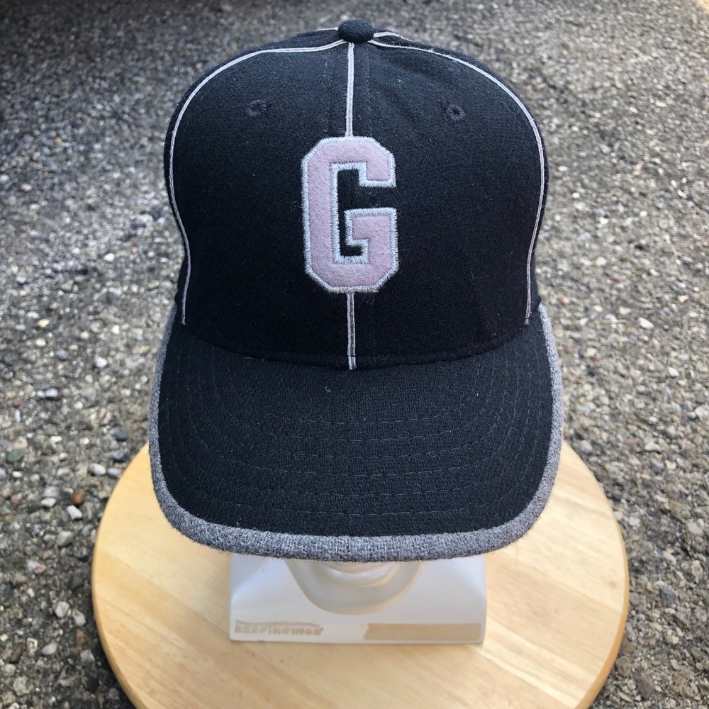 Homestead Grays Negro Leagues Hat Cap Mens 7 3/8 Fitted USA Black Wool Roman Pro